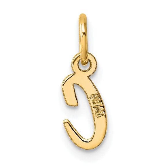 Kazi Luxury 14k Yellow Gold Small Script Letter C Initial Charm - Picture 3 of 4